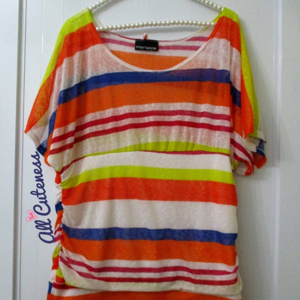 MARIANNE Short Sleeve Top Size XL